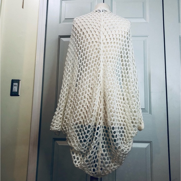Streetwear Society Crochet Shrug Cover up Cream Sweater Size S/P - Picture 8 of 13